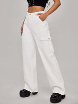 high-quality cargo denim pants