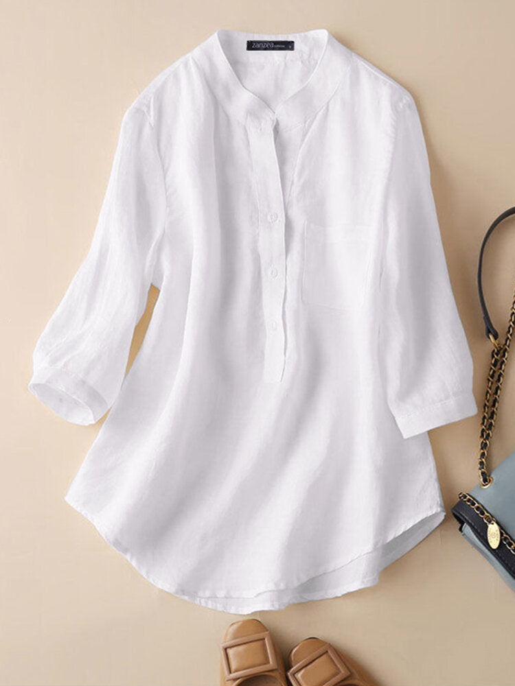 White Long Top-Tunic for Women