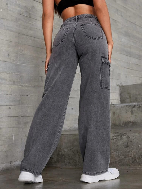 Avant-Garde Expedition cargos Trousers In charcoal black